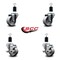 Service Caster 3'' Semi Steel Wheel Swivel 1-1/2'' Expanding Stem Caster Set 2 Brakes, 4PK SCC-EX20S314-SSS-2-TLB-2-112 - alternate 3